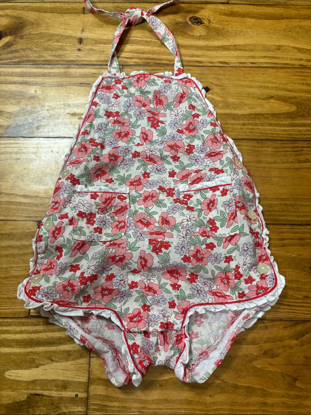 Ralph Lauren 18 Month Floral Romper w/Halter Top Tie